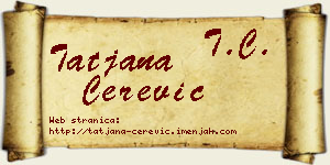 Tatjana Čerević vizit kartica